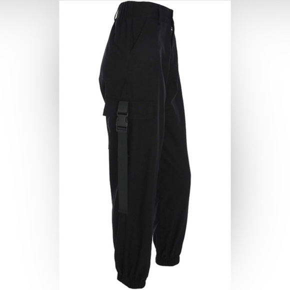 NWT Cargo Pants, High Waist Lounge Pants Fashion Loose Relaxed Fit Jogger Sz M - Picture 2 of 13